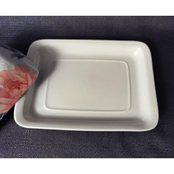 Martha Stewart Peony Elegant 7" Covered Butter Dish - Picture 7 of 13